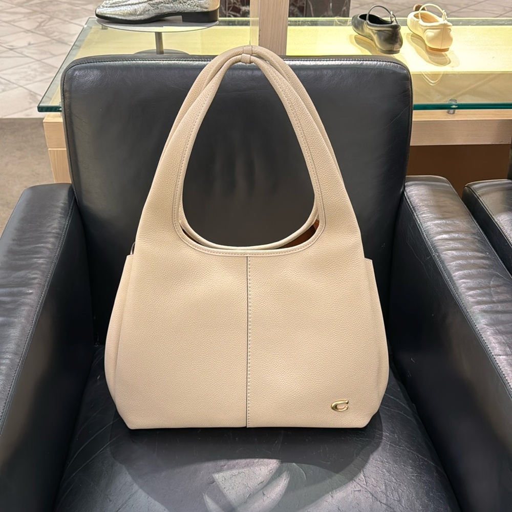 Basically New: Coach Lana in Polished Pebble Leather Brass/ Ivory Only Worn Once